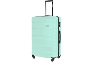 BARRENS Valigia Grande Rigida Trolley da Stiva XL 77 cm ABS con 4 Ruote Bagaglio Valigie Leggera 91 L Organizzazione Fino a 23 kg (Menta)