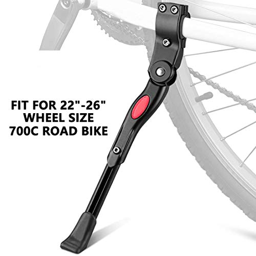 Fypo bici cavalletto, supporto posteriore regolabile in lega di alluminio cavalletto laterale Fit per 50,8 cm 55,9 cm 61 cm 71,1 cm tire Cycling mountain Road bike 700 C bicicletta