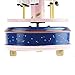BXT Merry Go Round Music Box Wooden Carousel Multi-Colored 4-Horse Animated Figurine Desktop Playset Awesome Kids Xmas Birthday Presents