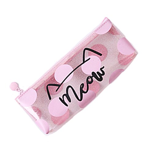 Preisvergleich Produktbild Zip Bleistift-Beutel aus Metall - Schminkpinsel Kosmetiktasche - transparent holografisch Reißverschluss wasserdichte Tasche - Schreibzubehör 1 Schwarz