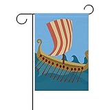 Tamaño: 30 x 45 cm. LINDATOP - Bandera de Vikingos para jardín, 30,5 x 45,7 cm, Doble Cara, decoración de Patio de poliéster, para Fiestas en el hogar, poliéster, 28x40(in)