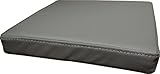 Grau Echtleder Sitzkissen Lederkissen Sitzpolster fur Sessel Stuhle Bank doppelt genähtes Echt Leder Kissen Sitzauflage Auflage (35 x 35 cm)