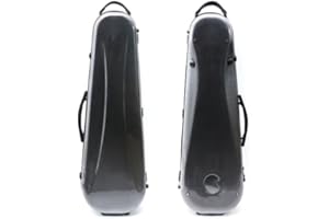 WUQIMUSC Viola Case 15-16 Zoll verstellbare Viola Box Starke Leichte Kohlefaser Hartschale, Schwarz