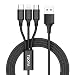Produktbild TUOYA Multi USB Kabel, 1.2M Nylon 3 in 1 Mehrfach USB Ladekabel Micro USB Typ C Ladegerät Kabel für Android Galaxy S9 S8 S7 A5 J5, Huawei P20, Honor, Oneplus, Sony, LG, Kindle
