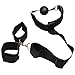 Produktbild Sexy Diary Mund Gag und Fußfesseln Fetisch Fesseln Bondage Restraint Verstellbar Hand Hals Sets Bandage Erotik SM Sex Spielzeug für Unisex Paare Liebhaber Männlich Weiblich ( Schwarz )