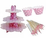 Cotigo Set/Soporte para Cupcakes,de Cartón+ Capsula de Cupcake+Signo de La...