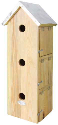 Esschert Design NKM 51 x 20 x 17 cm Holz Sparrow flach – Natürliche - 2