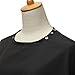 LuckyFine Salon Professional Waterproof Hair Cut Cape Gown Barbers Hairdressing For Phone Transparent Viewing Window Black 128x130 cm