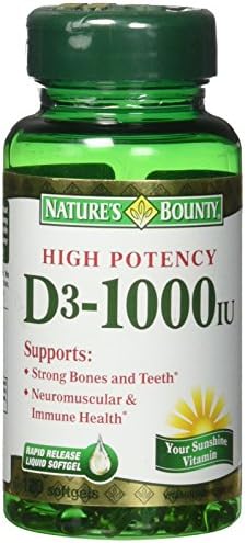 Nature's Bounty Vitamin-D3 25mcg (1000 IU) 120 Softgels