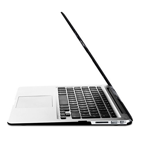 kwmobile Hardcase Laptop Hülle für Apple MacBook Air 13″ (ab Mitte 2011) – Marmor Design Schwarz Weiß dünne gummierte Schutzhülle Cover Case Tasche - 8