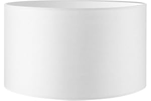 HOME SWEET HOME COLLECTION Home Sweet Home Moderner Lampenschirm Bling | Zylinder |40/40/22cm | Weiß | Stoff-Lampenschirm aus Baumwolle | für E27 Lampenfassung | RoHS-geprüft | geeignet für Stehleuchte