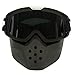 Produktbild HCMAX Motorrad Brille Mit Abnehmbarer Gesichtsmaske Harley Stil Helm Nebelfest Winddicht Reiten Sonnenbrille Valentinstag Geschenk
