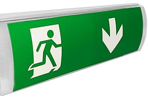 FOXCUP LED Emergency Light - Slimline Maintained & Non-Maintained Waterproof Fire Exit Sign Bulkhead Light - LED Emergency Light 25-meter viewing distance – Ideal for Hospitals, Schools, Public Spaces