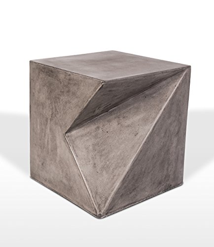 Meubletmoi Tabouret Design Sculpture décorative en béton - Salon et Jardin - mobilier Contemporain loft