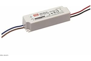 Mean Well, Water-Resistant LED Single Output Switching Power Supply, Practice, & # xFF0 °C; AC-DC Switching Power Supply, LPV-20-24, 1