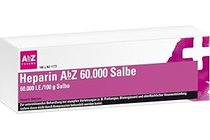 ‎ABZ PHARMA Heparin AbZ 60.000 Salbe: Zur unterstützenden Behandlung bei akuten Schwellungszuständen nach Prellungen oder Blutergüssen sowie oberflächlicher Venenentzündung, 100 g