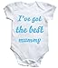 HippoWarehouse I've got the best mummy blue type baby vest boys girls