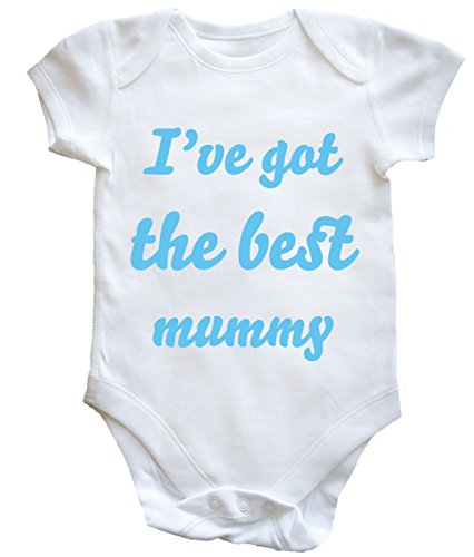 HippoWarehouse I've got the best mummy blue type baby vest boys girls