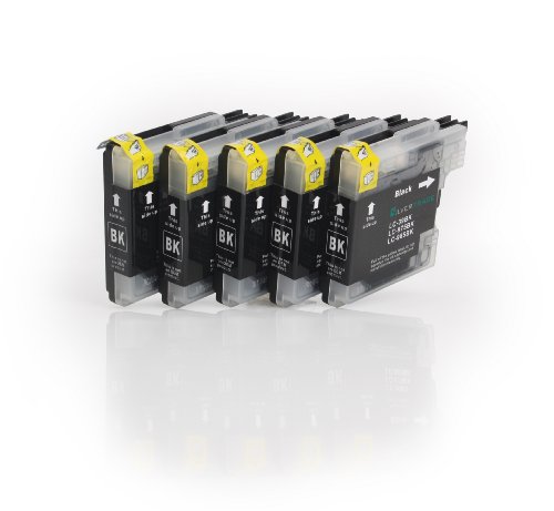 5x schwarz Patronen kompatibel zu Brother LC985BK für Brother DCP-J125 DCP-J140W DCP-J315 DCP-J315W DCP-J515W MFC-J220 MFC-J265W MFC-J270W MFC-J280W MFC-J410 MFC-J415W