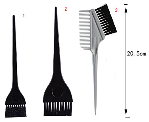 Frisörsalon Haarfärbe-Kit, Schüsseln für Haarfärbecremes, Haarfärbe-Handschuhe, 8 Teile - 3