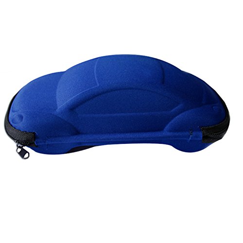 Cute Car Shaped Sun Glasses Case Eyeglass Sunglasses Storage Box for Children Kids Birthday Present Gift Blue