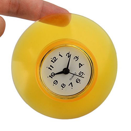 Vicoki Silikon Saugnapf Uhr Wasserdicht Mini Küche Bad Dusche Uhr – Gelb - 4