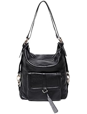 SAIERLONG Frauen Tote Einzel-Schultertasche Handtasche Kuh-Leder