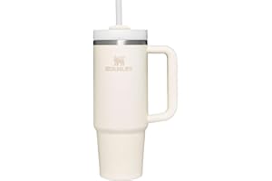 Stanley H2.0 Vacuum Quencher, 0.88 L (0.88 L), Cream, 2.0, Cold Insulation, Durable, Straw Water Bottle, Summer, Outdoors, Dishwasher Safe