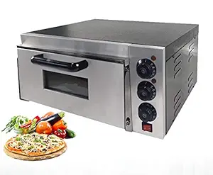 NKE PD-1PT Pizza Baking Oven (Silver)