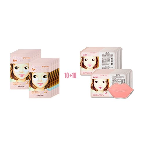 Etude House Collagen Eye Patch 10pcs + Cherry Lip Gel Patch 10pcs