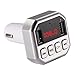 Produktbild Bluetooth FM Transmitter/kabelloses Autoladegerät/TF-Karte/Bluetooth-Freisprecheinrichtung/Ein-Knopf-Bedienung/Großbild-Display/Musik abspielen/Automatisches Ausschalten,Silver