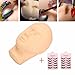 LuckyFine Training Mannequin Flat Head Practice Make Up Eye False Lashes Eyelash Extension Lip Practice Model and 10 False Lashes