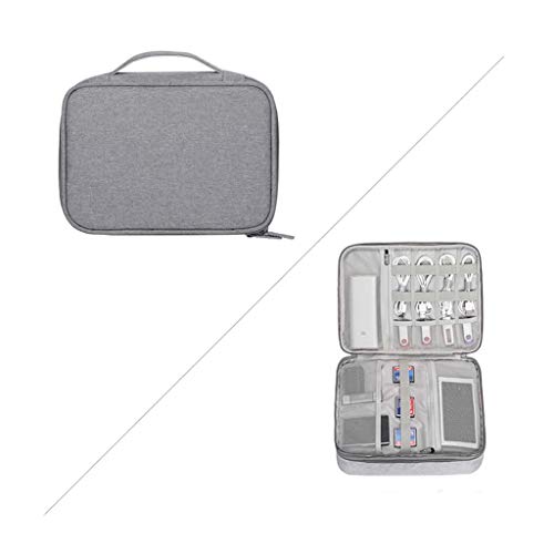 Preisvergleich Produktbild LXRZLS Aufbewahrungstasche Übergroße, zweilagige, tragbare Aufbewahrungstasche for Reisekabel Elektronisches Zubehör, Ladegerät, Mobile Festplatte, Tablet, Aufbewahrungstasche for Datenkabel