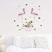 Produktbild Pbldb Leidenschaftliche Flamingo Blume Wandaufkleber Wohnkultur Wohnzimmer Schlafzimmer Cartoon Tier Wandtattoo Pvc Wandbild Kunst Diy