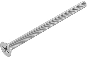 SECCARO Viti a testa svasata M4 x 60 mm, in acciaio inox V2A VA A2, DIN 965, Phillips PZ, filettatura completa, 20 pezzi