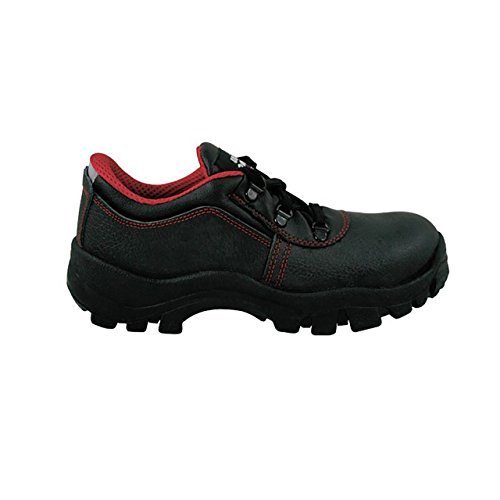 Work Concept Damen Sicherheitsschuh S3 mit rutschhemmender Profilsohle, Farbe:schwarz/rot;Größe:39