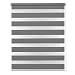 Produktbild MCTECH® Doppelrollo Duo Rollo Klemmfix ohne Bohren Fenster-Rollo Springrollos mit Klemmträger (140 x 175 cm, Grau)