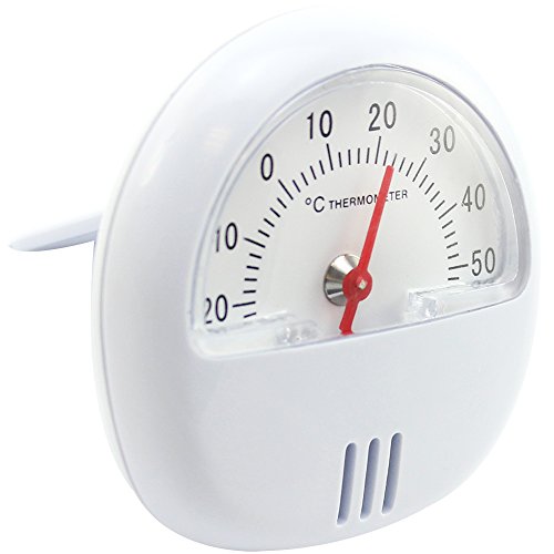 COM-FOUR® 2x magnetisches Thermometer, Thermometer mit Magnet und Standfuß, -20°C bis +50°C - 4