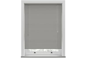 NEW EDGE BLINDS Grey PVC Venetian Blind 152cm Drop (25mm Slats) 115cm Wide
