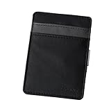 ECM06A03 Grey Black Solid Perfect Money Clip Easter Sunday Gift leatheretter ID/Name Card Case Christmas Gift Ideas By Epoint