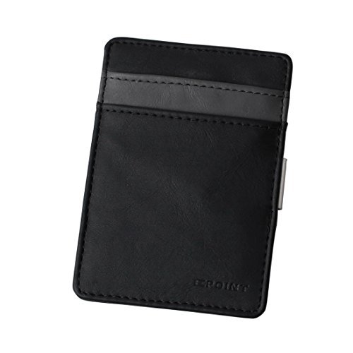 ECM06A03 Grey Black Solid Perfect Money Clip Easter Sunday Gift leatheretter ID/Name Card Case Christmas Gift Ideas By Epoint