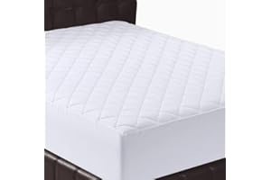 Prime Linens Quilted Fitted Mattress Protector Bedding Mattress Cover Topper Protection Extra Deep Stretches 35Cm Great Fit (Double, 138x190Cm)