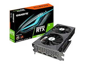 GIGABYTE GeForce RTX 3060 Ti Eagle 8G (REV2.0) Graphics Card, 2X WINDFORCE Fans, LHR, 8GB 256-bit GDDR6, GV-N306TEAGLE-8GD REV2.0 Video Card