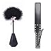 Produktbild jinlanouzhou 2 SM Paddel Bondage Feder-Gerte Schwarz SM BDSM mit Flogger Reiten erotische Peitsche Sex Spielzeug Zubehör für BDSM SM Erwachsene Sex-Spiele