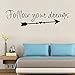 Produktbild vovo Vovotrade Clearance / wandtattoos / Follow Your Dreams Print Abnehmbare Art Vinyl Wandbild Home Room Decor Wandaufkleber tapeten (Schwarz)