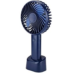 Fanzhou Mini Ventilateur de Poche Silencieux Electrique Ventilateur USB Rechargeable à Main de Bureau avec Boîte d'aromathérapie 2200mAh Batterie au Lithium-ION.(Bleu foncé)