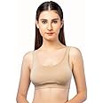 LAVOS Bamboo Cotton Everyday Sports Bra for Women Non Padded Full Coverage, Non Wired Soft Breathable Broad Strap Training Bras for Womens, Yoga, Workout, Gym Bra for Women