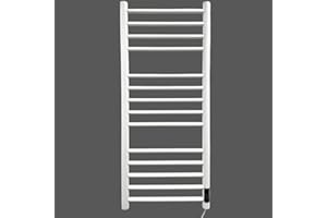 Manissa White Dry Electric Heated Stainless Steel Towel Rail 400 x 1000 mm Energy Efficient