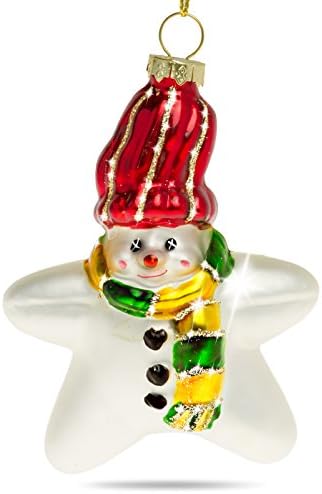 SIKORA BS386 Christmas Tree Ornament: Star Snowman 10cm