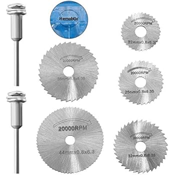 KIT 6 DISCHI PER MINITRAPANO MANDRINO DISCO LAMA Circolare Taglia Legno 85079465